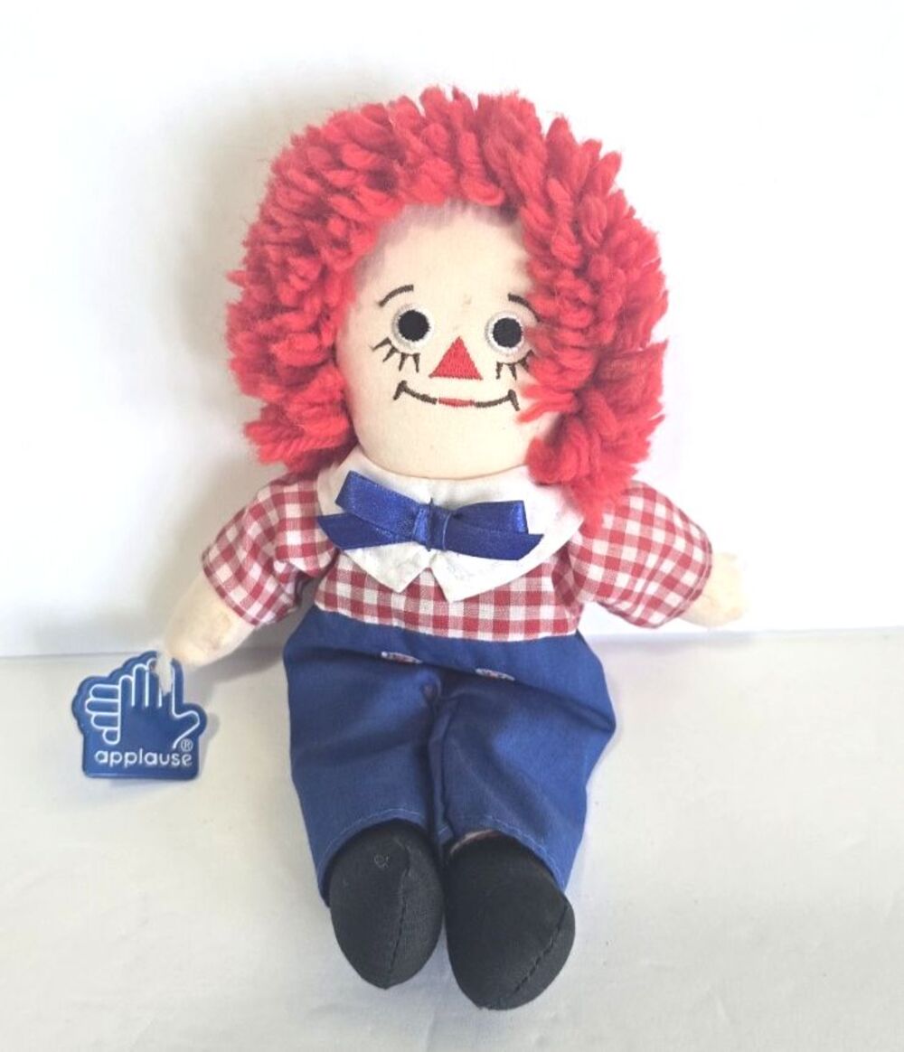 Vintage Applause Raggedy Andy 9" Plush Doll Stuffed Toy Collectible